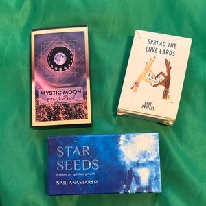 Oracle Mystic Moon, Spread the Love, and Star Seeds Card Decks